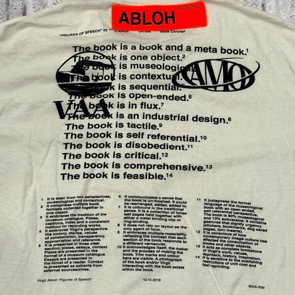 Virgil Abloh x MCA Chicago “Figures of Speech” Tee (2019) — Orange Label — Large - Picture 6 of 8